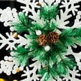 thumbnail image 4 of Cheapark Large Powdered Snowflake Christmas Ornaments - Hanging Window Decor For Tree Festive Holiday Season Ambiance, 4 of 6