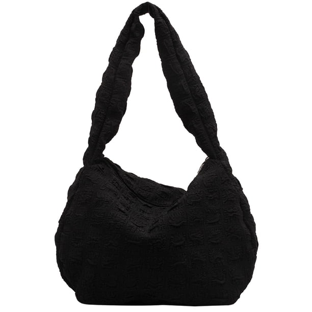 Bolsa con cierre de hombro para mujer bolsos informales con hilo bordado plisado bolso para axila suave y Simple a la moda
