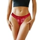 thumbnail image 2 of Gibobby Calzones de encaje para mujer Bragas de 1 pieza para mujer, braguitas con en la espalda de encaje Floral rosa, ropa interior calada transparente(Rojo,M), 2 of 3