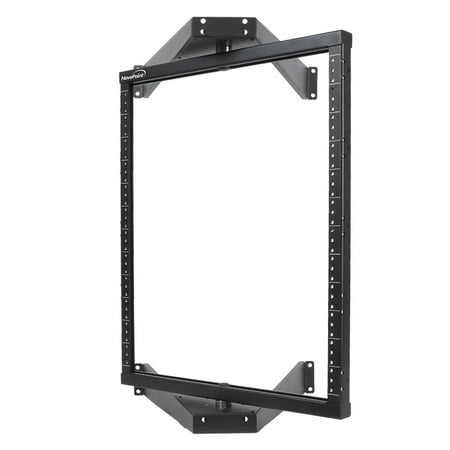 Pivoting Wall Mount Rack - NavePoint 12U Flat Pack wall Mount Pivoting Open Frame Low Profile Network Server Rack