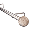 thumbnail image 2 of Linen Avenue Tan Travertine Single Window Curtain Rod Set, 66 to 120-inch, Polished Nickel, 2 of 5