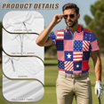thumbnail image 5 of Garronmavis American Flag Matching Couple Tennis Shirts Quarter Zip Matching Golf Shirts for Couple Mens Shirts Casual for Golf Tennis Hiking Running Gym Moisture Wicking, 5 of 6