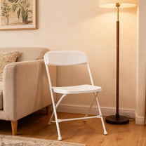 10 Pack White Folding Chairs, 350lbs Load Capacity Portable Party Chairs, Plastic Folding Chair, Stackable Commercial Seats with Steel Frame for Office Wedding Party Patio Dinning Events