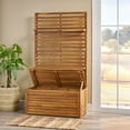 thumbnail image 5 of Noble House Kenya Indoor Rustic Wooden Hall Tree, Teak Finish, 5 of 5