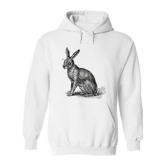 Hare Beautiful Pencil Drawing Hoodie Women -Image by Shutterstock, Female Small