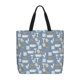 thumbnail image 1 of Fotbe Blue Bathroom Bolsa Tote con Estampado para Mujer, Bolsos con Cremallera, Bolsa de Hombro Casual de Gran Capacidad con Bolsillos Internos, 1 of 7