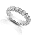 thumbnail image 3 of 2.00 ct Round Cut Diamond Eternity Wedding Band Ring In Bezel Setting, 3 of 3