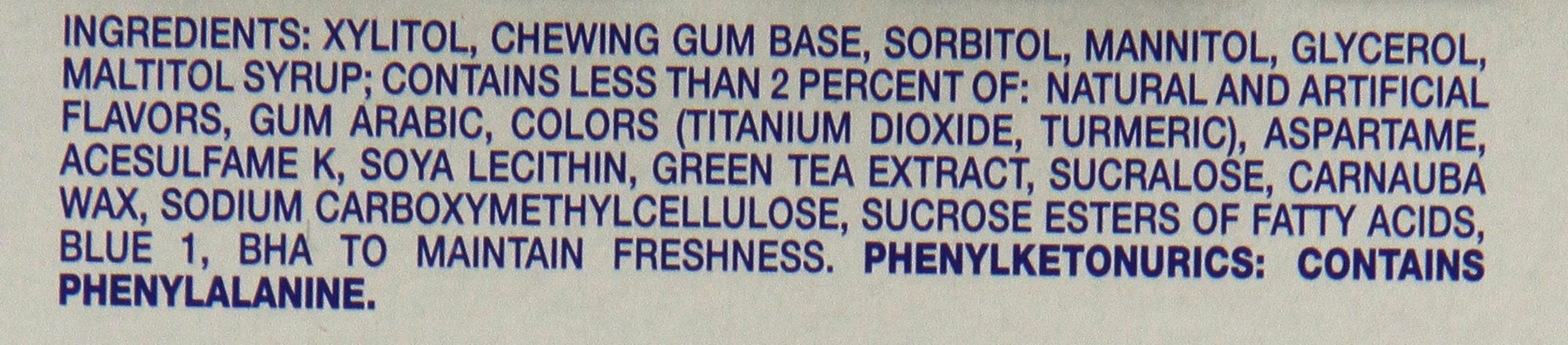 Mentos Pure Fresh Sugar-Free Chewing Gum with Xylitol, Spearmint, 15 Piece Bottle (Bulk Pack of 10)