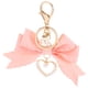 thumbnail image 1 of GOOHOCHY Llavero con lazo, mochila, llavero para mujer con perla de imitación y dije de corazón, 1 of 8