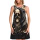 thumbnail image 1 of Fotbe Gold Rose Skull Vestido de Verano sin Mangas para Mujer – Vestido Midi Línea A, Estilo Camiseta Floral, Vestido Playero Casual y Fluido, 1 of 7