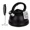 Black, variant on Whistling Tea Kettle & Milk Frother Set, 2.2qt Stainless Steel Stove Top Kettle & Handheld Milk Frother with Stand for Coffee, Matcha, and Cappuccino