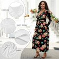thumbnail image 6 of Tutolipy Capybara Printed Dresses for Women Long Sleeve Maxi Dresses V Neck A Line Dress Wedding Guest Holiday Beach Long Dress, S, 6 of 7