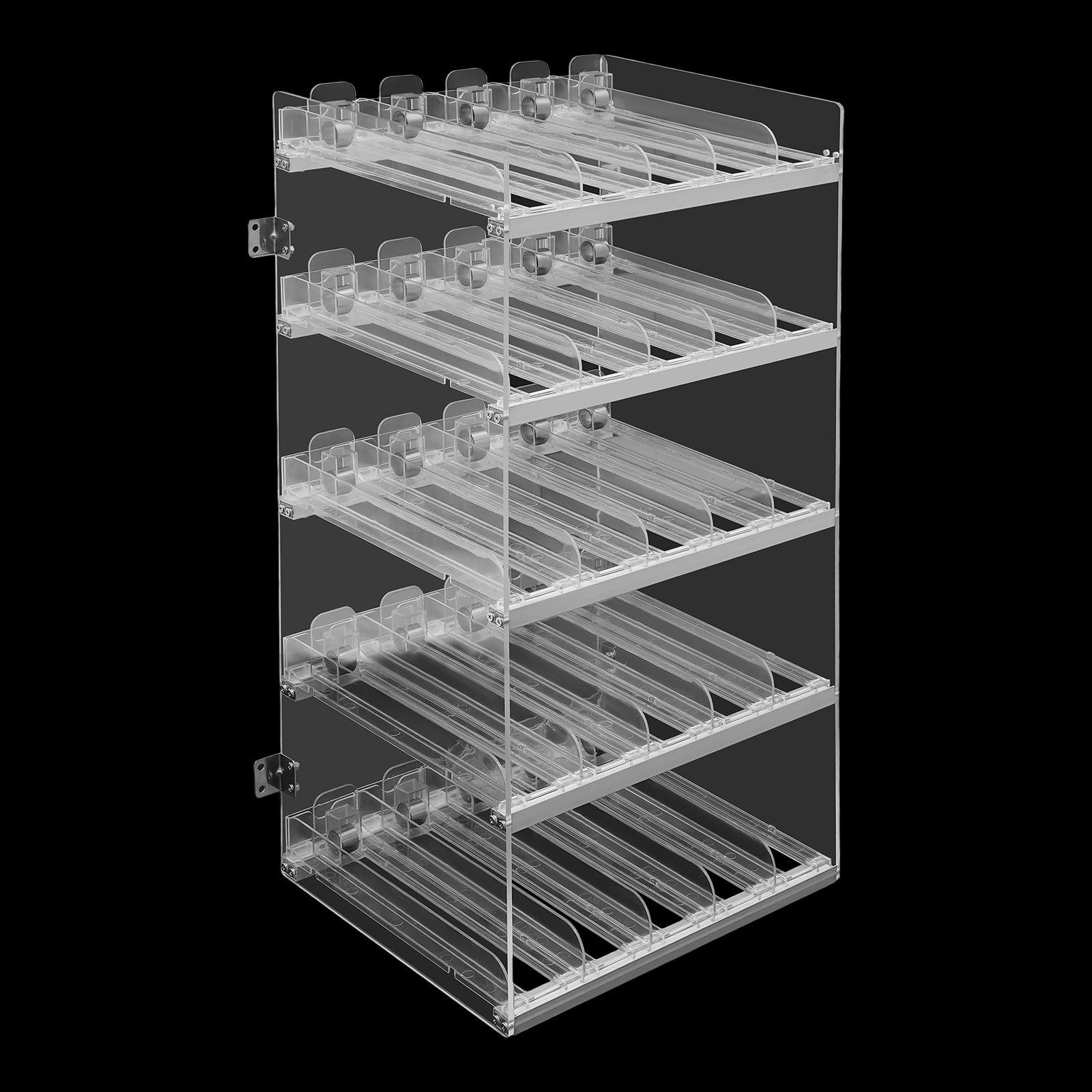 DUYIWAA 5 Tiers Automatic Cigarette Pusher Tray Clear Cigarette Display Holder Case For Retail Store