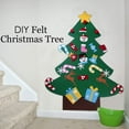 thumbnail image 2 of LEEYNEER B  DIY Felt Christmas Tree with 26Pcs Xmas Ornaments 3.2ft DIY Christmas Tree Wall Hanging Xmas Gifts Christmas Decorations, 2 of 8