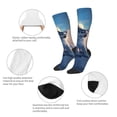 thumbnail image 5 of Vsdgher Cloud Wolf Print Thigh High Socks Extra Long Stretchy Sock Women Over Knee High Opaque Stocking Daily Wear, 5 of 5