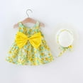 thumbnail image 2 of Summer Savings Clearance! Edvintorg 1-5 Years Dresses For Kids Girls Toddler Girls Dress Summer Holiday Style Backless Big Bow Flower Suspender Children's Skirt With Hat Birthday Gifts, 2 of 7