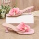 thumbnail image 5 of Plus Tamaño Floral Invitado de Boda Vestido Correas de Tacón para Tacones Altos, Zapatillas de Verano de la Tanga Del Dedo Abierto de las Mujeres, 5 of 9