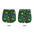 thumbnail image 5 of Fotbe Dinosaurs and Tropical Leaves and Flowers Womens High Waist Running Shorts Athletic Workout Quick Dry Shorts for Women with Pockets Gym Yoga Summer Shorts-, 5 of 9