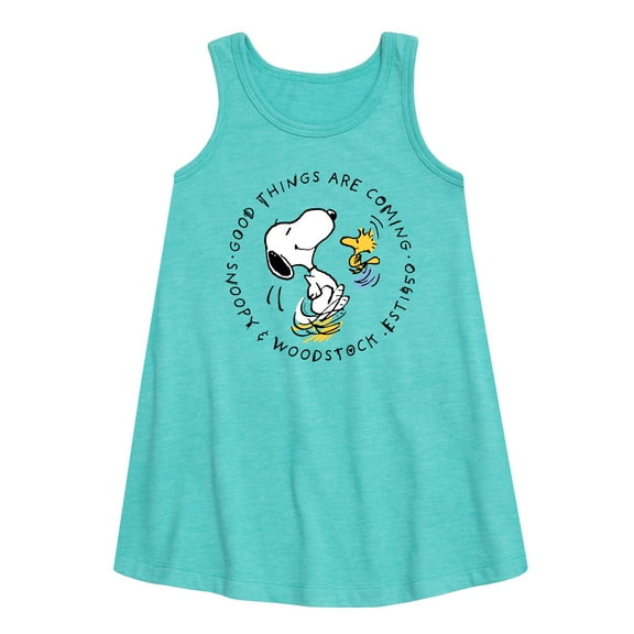 Peanuts - Good Things Are Coming Circle - Youth Girls A-line Dress