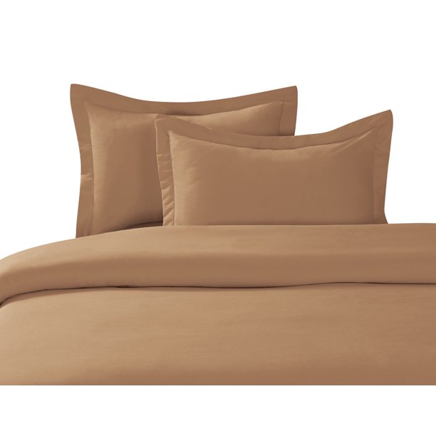 Solid Twin 2Piece Taupe Premium Duvet Bed Cover Set, One (1) Soft