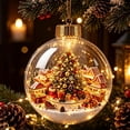 thumbnail image 7 of Glowing Christmas Diorama Ornament, Miniature Scene in Clear Ball with Warm | LED Light, Hanging Holiday Festive Decor, Christmas Collection, Charming Gifts for Family (3.15in, B), 7 of 7