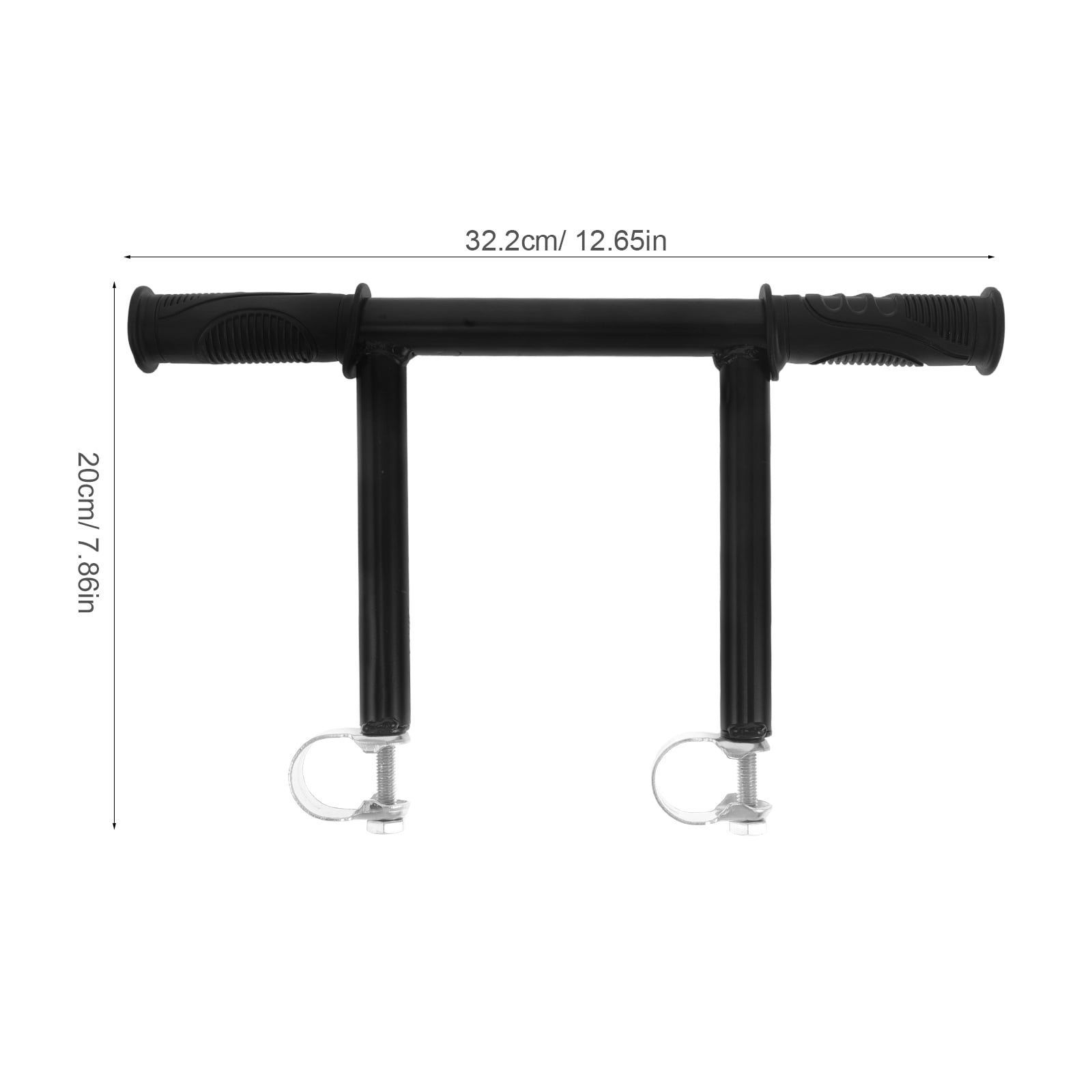 WHAMVOX Stroller Handle Extender 1Set Black Cylindrical Stainless Steel Comfortable Pushing Parents Outings