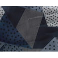 thumbnail image 4 of oneOone Georgette Viscose Grayish Blue Fabric Dot|Check & Triangle Geometric Craft Projects Decor Fabric Printed By The Yard 42 Inch Wide, 4 of 4