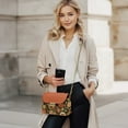 thumbnail image 2 of Pzuqiu Flower Print Leather Cross Body Bag Exquisite Fashion Women Leather Crossbody Bag with Chain Lightness Functional Quilted Crossbody Purse for Women for Daily Use, 2 of 7