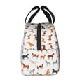 thumbnail image 2 of Lsque Horses Pattern Lunch Bag Women/Men Insulated Lunch Box,Small Leakproof Cooler Food Lunch Containers Reusable High Capacity Lunch Tote Bags, 2 of 6