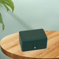 thumbnail image 3 of Jewelry Storage Box PU Leather leather gift box Big Portable for Jewellery Care Rings Girls Green, 3 of 8