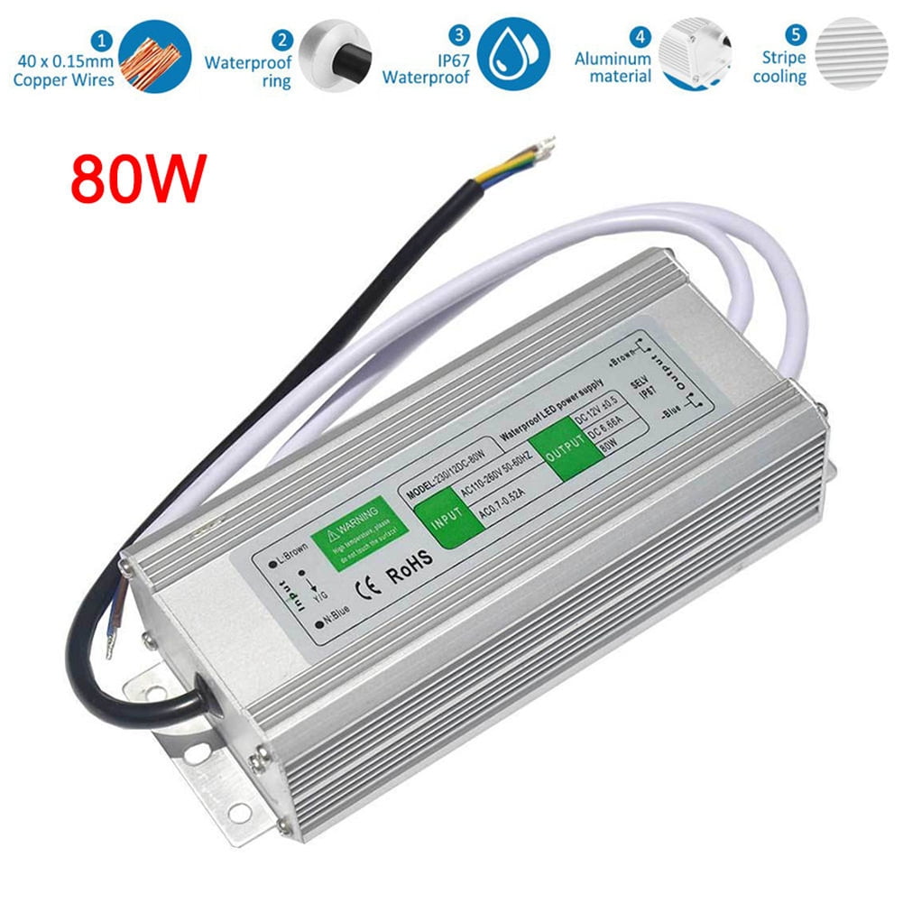AC 100-260V to DC 24V 2A Power Supply Adapter Driver for LED Strip Light Dispaly 