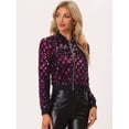 thumbnail image 2 of Disfraz de navidad Chaqueta Bomber Con Lentejuelas De Manga Larga Con Cremallera Y Brillo Para Mujer Rosa Caliente XS, 2 of 6