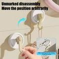 thumbnail image 6 of ROLKFUK Organizing Racks 5Pcs Damage-Free Adhesive Hooks - Waterproof, No Drilling, Beige | Christmas, Bathroom Kitchen, 6 of 6