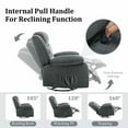 thumbnail image 3 of Lnsenfin Oversized Swivel Rocker Recliner Chair for Adults with Massage for Living Room,Grey, 3 of 6