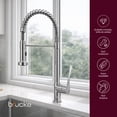 thumbnail image 4 of Llave Mezcladora Brucke Para Fregadero de Cocina Grifo con Resorte Gris Cromado, 4 of 6