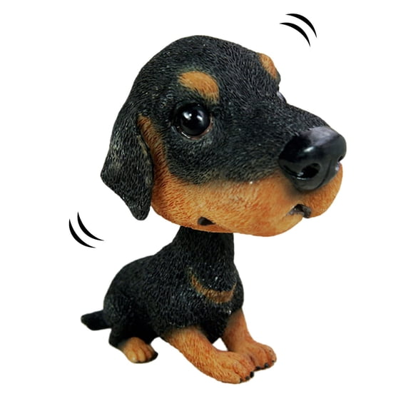 ADruer Bobbleheads for Car Dashboard, Cute Resin Bobble Head Dogs Car Dashboard Decorations, Dog Ornaments Puppy Shaking Head Toys Gifts for Car(Black and Tan Coonhound)