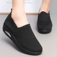 thumbnail image 6 of Domzle Women Orthopedic Sneakers Walking Shoes,Mesh Breathable Arch Support Slip-on Light Air Cushion Orthopedic Sneakers Shoes Black, 6 of 6