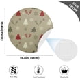 thumbnail image 4 of GZHJMY Christmas Tree Round Placemats Set of 4, Non-Slip PVC Table Mats Washable Heat Resistant Place Mats for Kitchen Dining Table Christmas Home Decor, 15.4 Inch Table Mat, 4 of 7