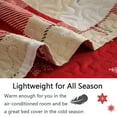 thumbnail image 2 of Green Essen Christmas Quilt Set Twin Size 3pc Reversible Rustic Quilt Cabin Bedspreads Reindeer Bells Coverlet Lightweight Bed Cover with 2 Pillowcases, 2 of 8