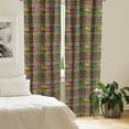 thumbnail image 2 of Ambesonne African Curtains, Colorful Indigenous Art, Pair of 28"x95", Multicolor, 2 of 5