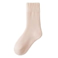 thumbnail image 4 of QUOTAY Winter Thermal Socks Extra Warm Lined for Cozy Indoor Outdoor Sleeping Slipper Socks for Women Soft Mid Calf Stockings for Cold Weather Light Pink，One Size, 4 of 4