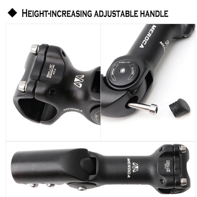 Langgg Bike Handlebar Stem Bikes Frame Components Replace Fittings Adjustable Aluminum Alloy Extender Part Modified Component Hightening 90mm Extension 90mm