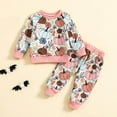 thumbnail image 2 of Edvintorg Baby Halloween Costume Children's Tracksuit Fashion Cute Long Sleeve Flower Pullover Sweatshirt Sweatpants Suit 0M-6T Kids Clothes Girls, 2 of 7