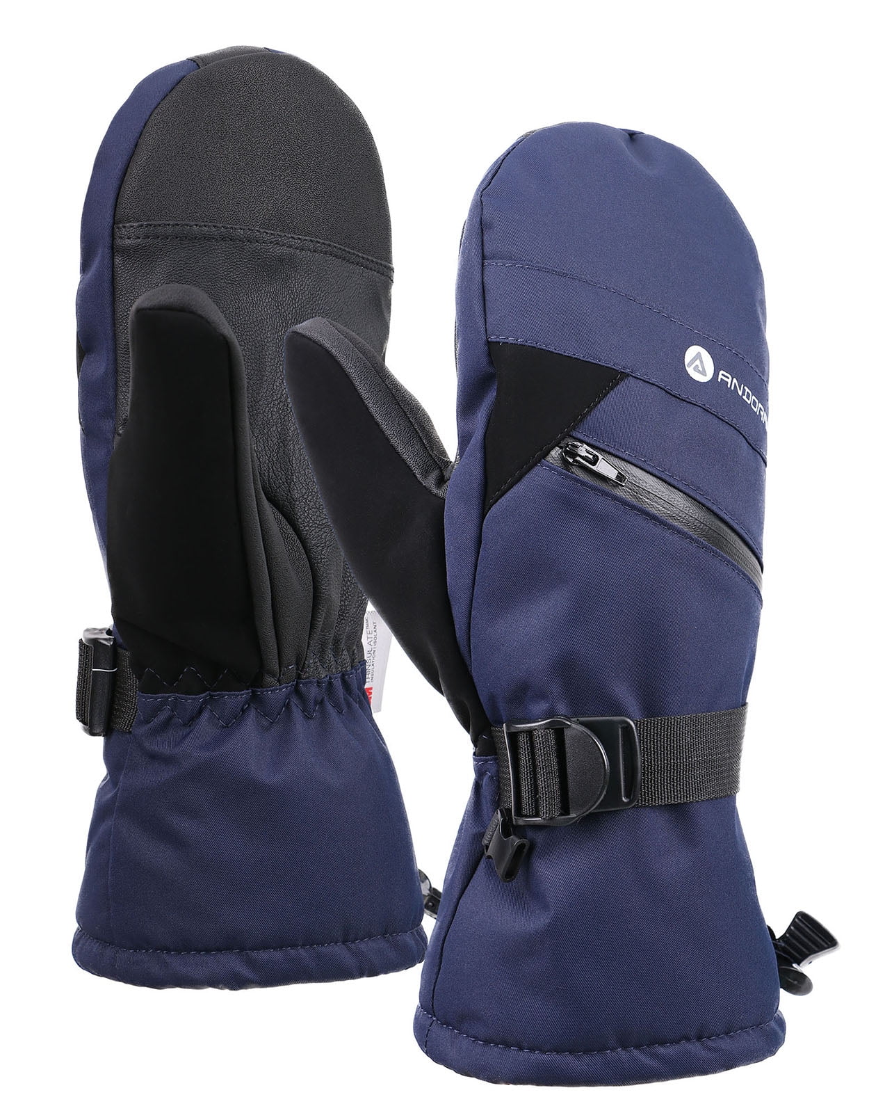 Men's 3M C100 Thinsulate Water Resistant Ski Gloves Snow Mittens, Navy