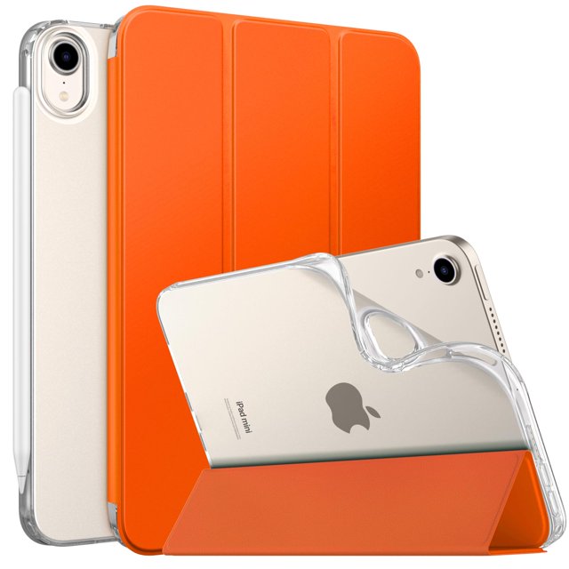 Funda MoKo Soft TPU translúcida esmerilada para iPad mini 7th Orange