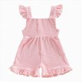 thumbnail image 6 of Toddler Baby Girl Sleeveless Ruffle Jumpsuit 1T 2T 3T 4T 5T 6T Summer Romper Outfits Short Ruffle Sleeve Jumpsuit, 6 of 8