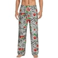 thumbnail image 2 of Lsque Roses Mixed Zebra 1 Print Men's Pajama Pants, Lounge Pant - Comfortable Home Wear,Elastic Waistband, Stylish Design-XX-Large, 2 of 9