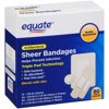 Equate Antibacterial Sheer Bandages, 80 Ct