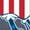 HEATHER BLUE, variant on - Americana - Minnie Flag Pattern - Women's Short Sleeve Graphic T-Shirt