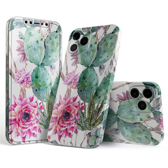 DesignSkinz Summer Watercolor Floral v2 Full-Body Skin Decal Wrap Cover for iPhone 16